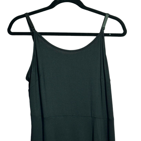 Bloomchic Black Flowey Lace Bottom Spaghetti Strap Black Dress Goth Vibe Size 14 - Picture 4 of 11